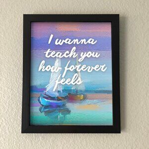 New Framed Taylor Swift Quote Wall Art — Eras Tour Decor — (New Frame Included)